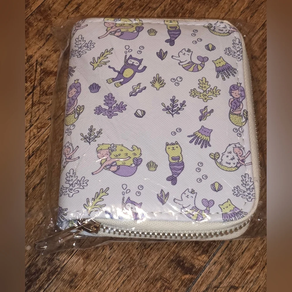 Mermaid & Sea Creatures Small Pets Accessory Pouch - White/Purple